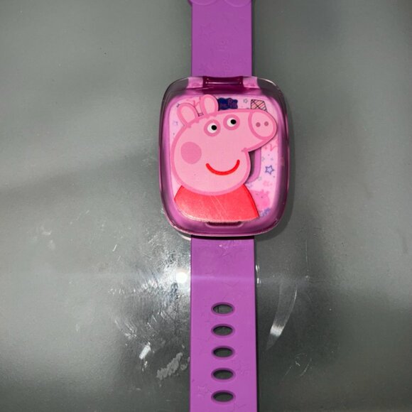 VTech Peppa Pig Learning Watch Pink Purple Activity Games with Sound (JW1) - Picture 1 of 4